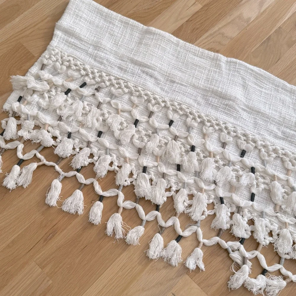 Anthropologie “ Hand made from anthropology curtains window  / Fringe ruffle  /
